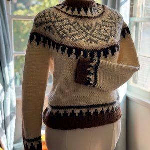 J-Crew hand-knit fair isle sweater - med-large